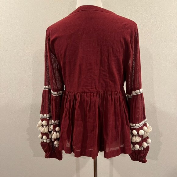 Anthropologie Vineet Bahl Nisha Peasant Top M - Picture 4 of 8